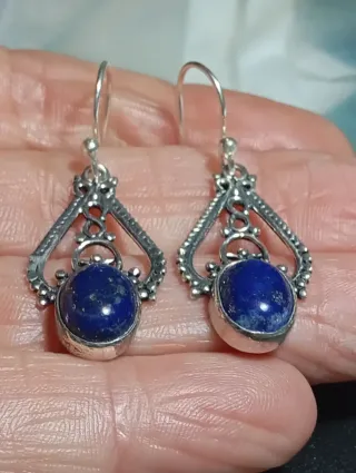 Pendientes Plata Ley Azul Lapislázuli