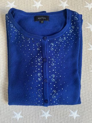 Chaqueta azul con brillos ANTEA talla 50