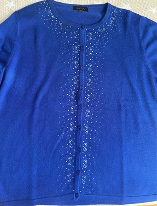 Chaqueta azul con brillos ANTEA talla 50