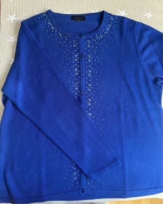 Chaqueta azul con brillos ANTEA talla 50
