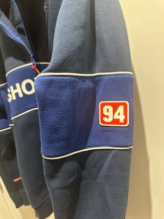 Jersey DC Shoes Azul y Blanco Talla XS.