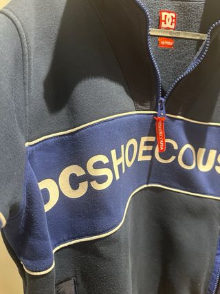 Jersey DC Shoes Azul y Blanco Talla XS.