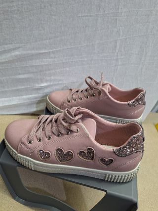 Scarpe rosa con dettagli Paillettes n. 35