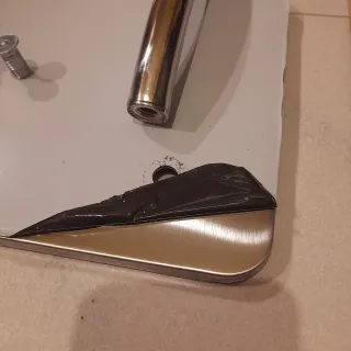 Poggiapiedi per sedia parrucchiere acciaio inox