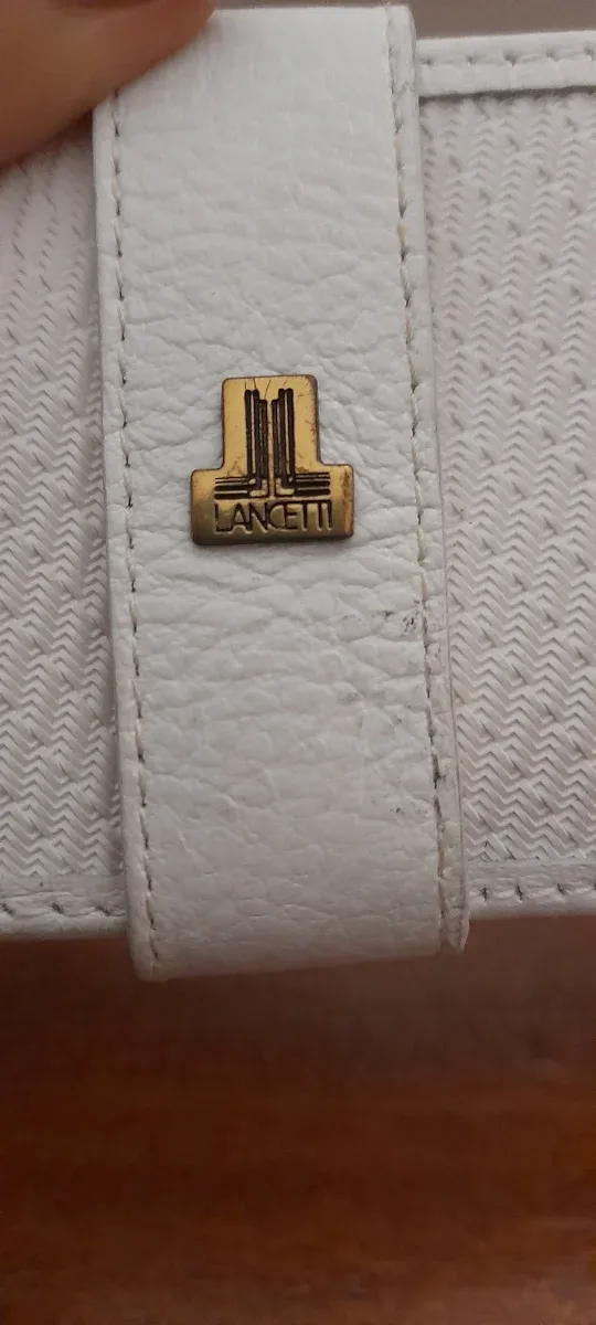 Cintura Lancetti bianca con fibbia dorata