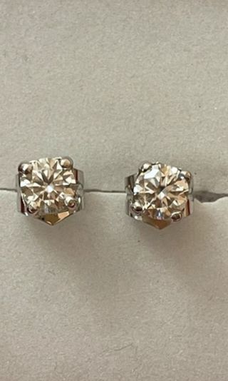 Pendientes Oro 18k Diamantes 1.28 Ct SI1/E