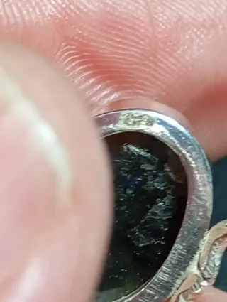 Anillo Plata Ley Labradorita natural sin pulir