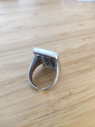 Anillo Plata con Piedra Olivina
