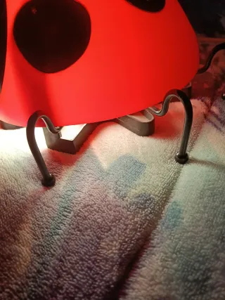 Lámpara Mariquita Roja Nocturna