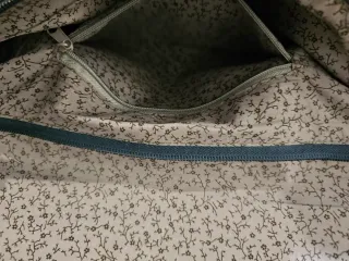 Bolso bandolera cuero mujer azul/plata