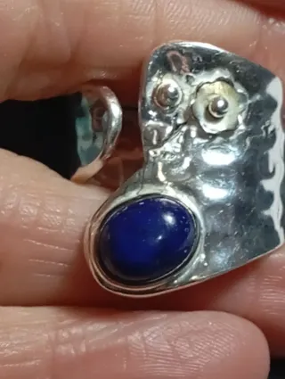 Anillo Plata Ley Ajustable lapizlazuli