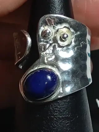 Anillo Plata Ley Ajustable lapizlazuli