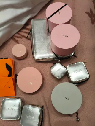 Pack 10 joyeros Tous Rosa y Plateadas