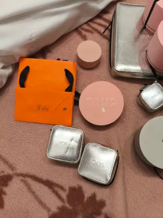 Pack 10 joyeros Tous Rosa y Plateadas