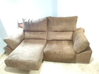 Sofá chaise longue beige 2.25m