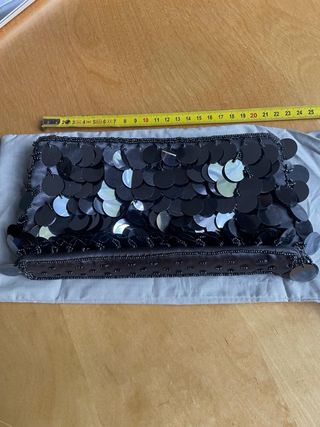 Bolso de mano lentejuelas negro