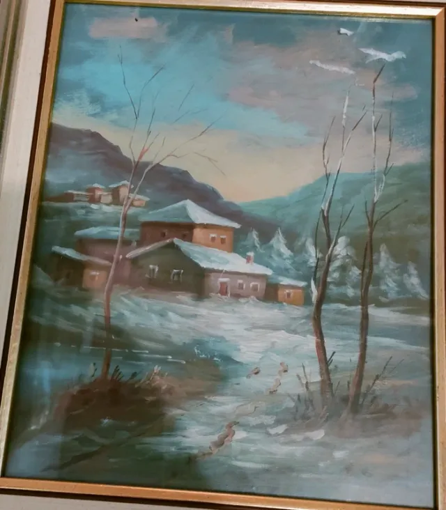 Dipinto olio su tela con cornice