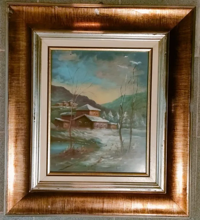 Dipinto olio su tela con cornice