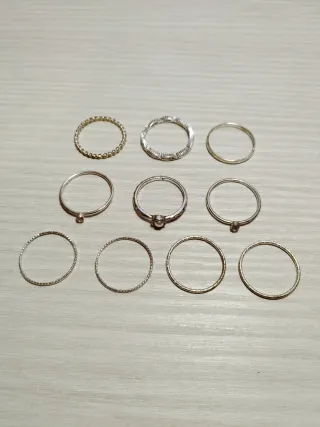 Lote de Anillos plateados