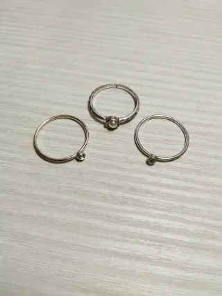 Lote de Anillos plateados