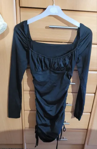 Vestido Shein negro manga larga