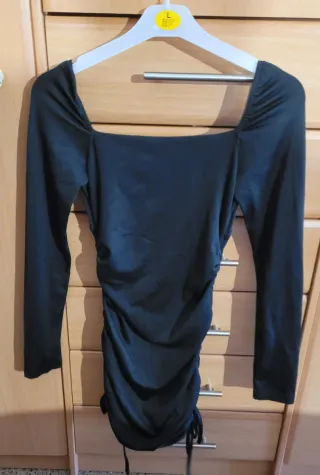 Vestido Shein negro manga larga