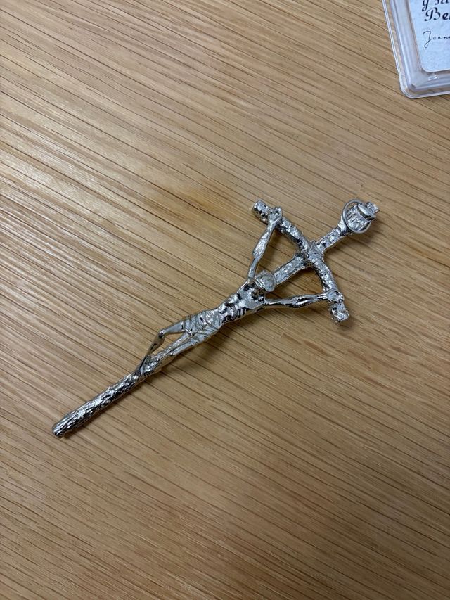 Croce con immagine e testo