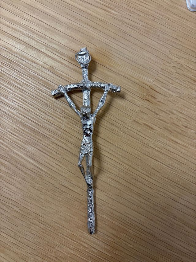 Croce con immagine e testo