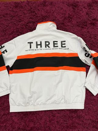 Chaqueta Adidas Blanca y Naranja