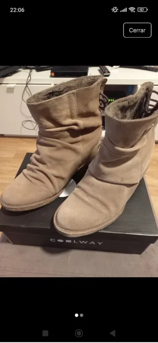 Botines Coolway de ante beige