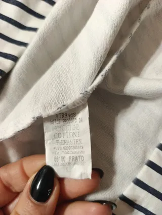 Giacca donna a righe con bottoni dorati