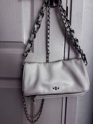 Bolsos brownie burdeos y blancos