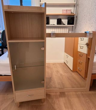 Conjunto baño armario y espejo