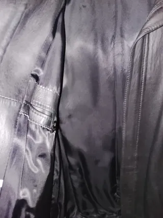 Cazadora de cuero negra hombre