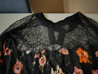 Vestito Twinset fantasia floreale nero