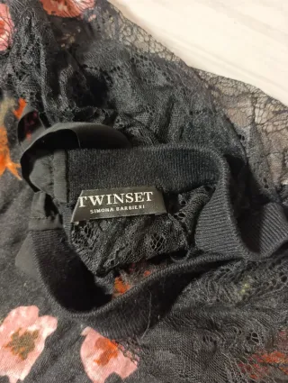 Vestito Twinset fantasia floreale nero