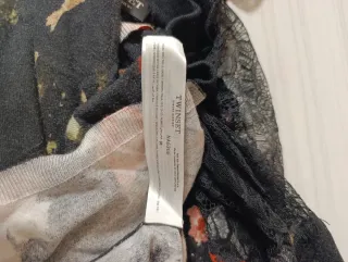 Vestito Twinset fantasia floreale nero