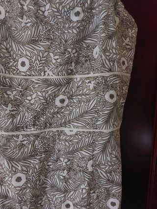 Vestido verano estampado blanco y gris