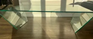 Mesa de centro de cristal diseño moderno