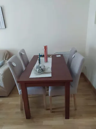 Mesa extensible madera cerezo