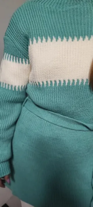 Maglione lungo con cintura