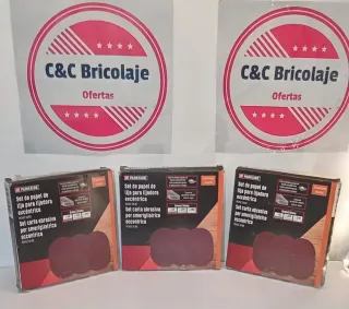 Set 3x Papel Lija Parkside Lijadora Excéntrica