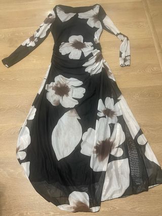 Vestido largo estampado floral