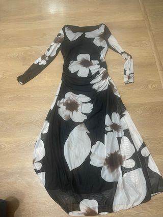 Vestido largo estampado floral