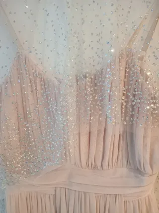 Vestido de fiesta rosa pálido.  Sólo 1 vez usado.