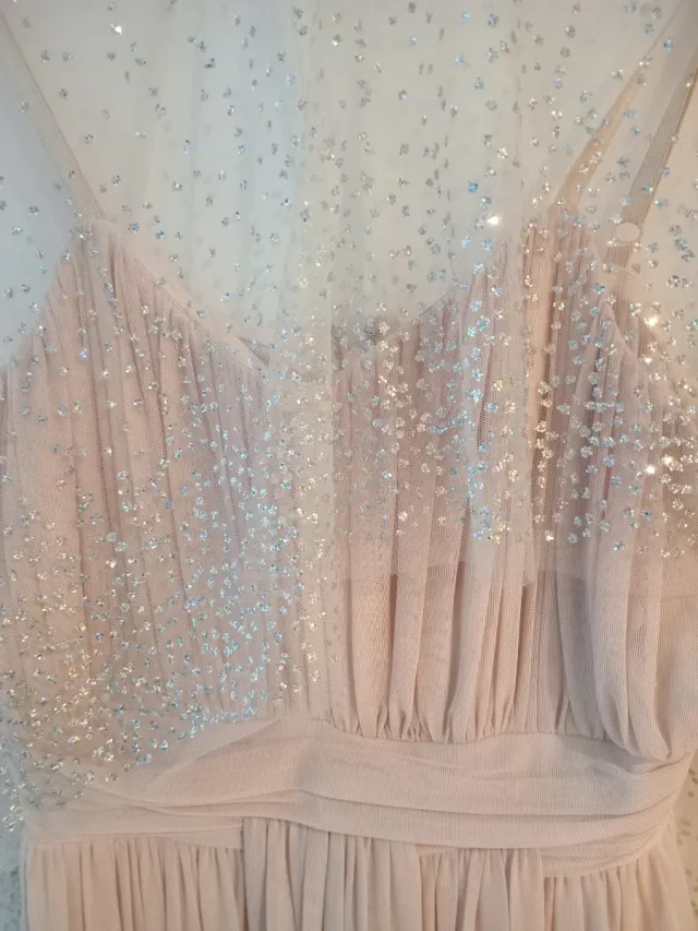 Abito da festa rosa pallido. Usato solo 1 volta.