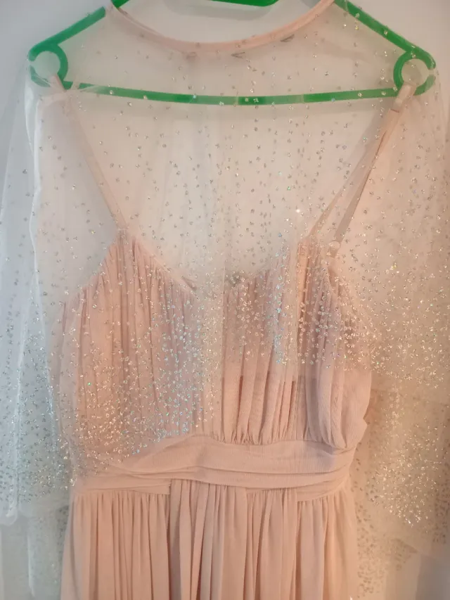 Abito da festa rosa pallido. Usato solo 1 volta.