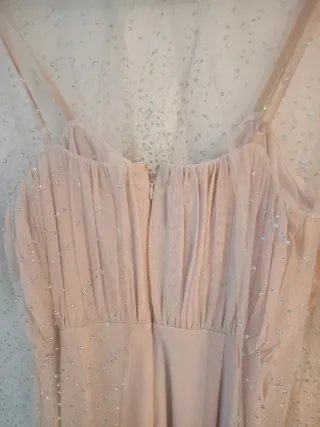 Vestido de fiesta rosa pálido.  Sólo 1 vez usado.