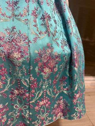 Traje de Fallera Niña Lila y Turquesa