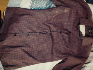 Camisa C&A Marrón Estampada Talla M